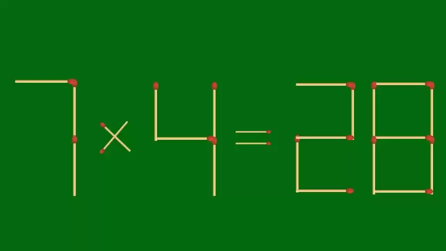 Casse-tête : 1x1=20 Ajoutez 4 allumettes pour corriger l'équation |  Puzzle d'allumettes