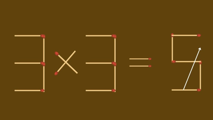 Casse-tête : Comment pouvez-vous corriger l'équation 3x3=5 en déplaçant 1 bâton ?