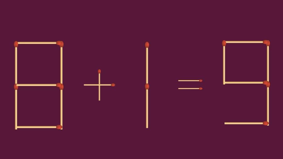 Casse-tête : 0+1=9 Ajoutez 1 bâton pour corriger l'équation | Puzzles d'allumettes