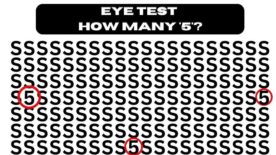 Test d'acuité visuelle : Pouvez-vous repérer tous les 5 dans cette image ?