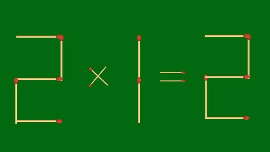 Brain Teaser IQ Challenge : 8x1 = 2 Retirez 2 allumettes pour corriger l'équation | Puzzles d'allumettes