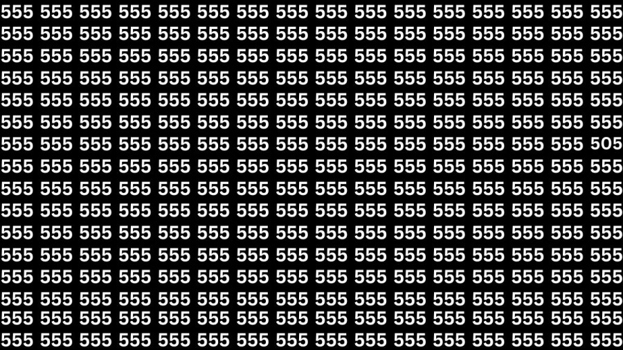 Brain Test : Parviendrez-vous à trouver le nombre 505 parmi 555 en 15 secondes ?