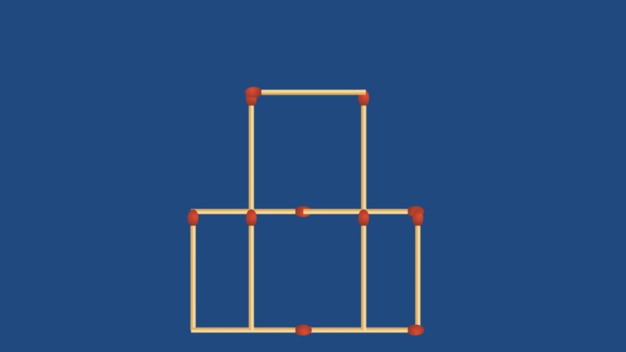 Casse-tête : Déplacez trois allumettes pour obtenir onze carrés | Casse-tête délicat avec des allumettes