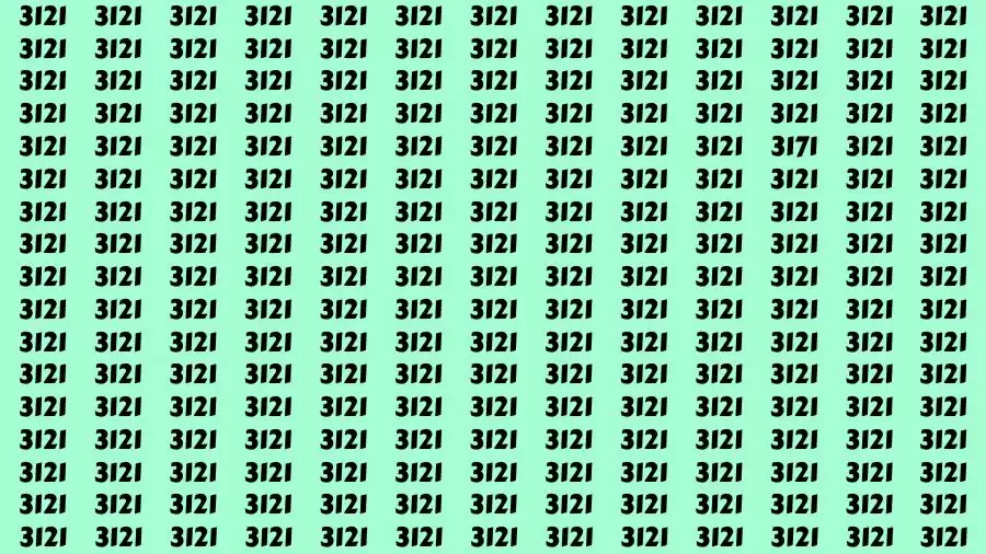 Défi cérébral d'observation : si vous avez des yeux d'aigle, trouvez le nombre 3171 en 12 secondes.