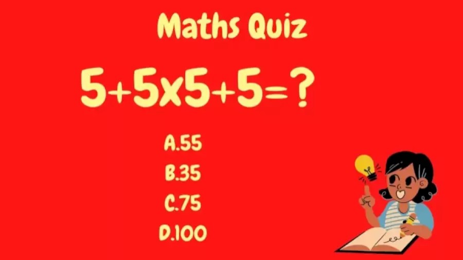 Quiz mathématique casse-tête : 5+5x5+5= ?