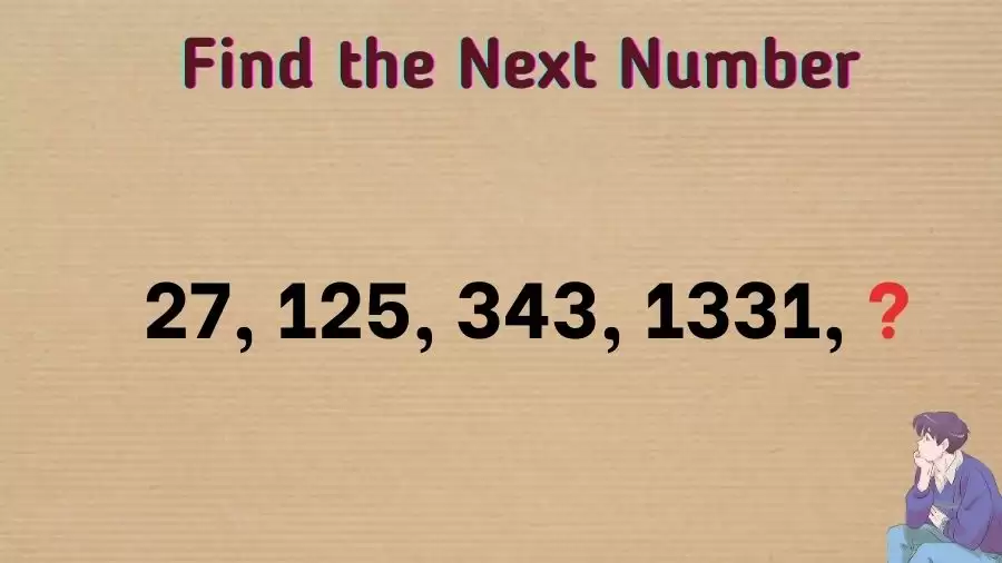 Test de mathématiques Brain Teaser : terminez les séries 27, 125, 343, 1331, ?