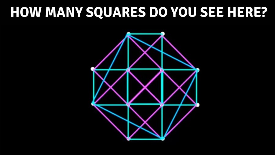Test oculaire Brain Teaser : combien de carrés voyez-vous ici ?