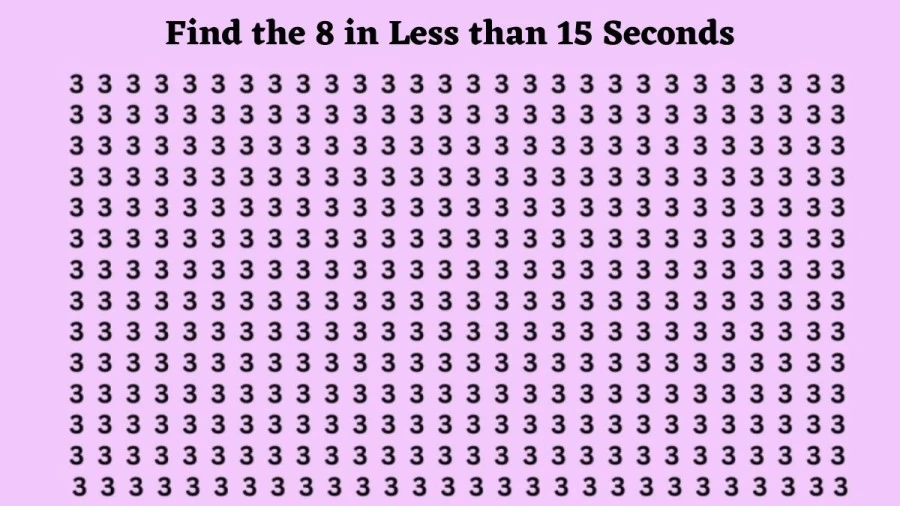 Testez l'acuité visuelle : si vous avez des yeux d'aigle, trouvez-en 8 parmi les 3 en 15 secondes ?