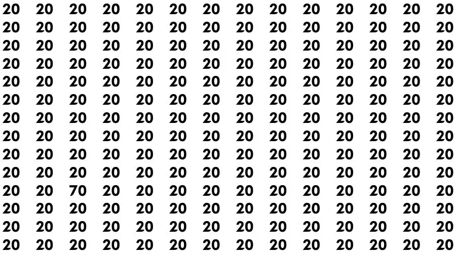 Testez l'acuité visuelle : si vous avez des yeux de faucon, trouvez le nombre 70 en 15 secondes
